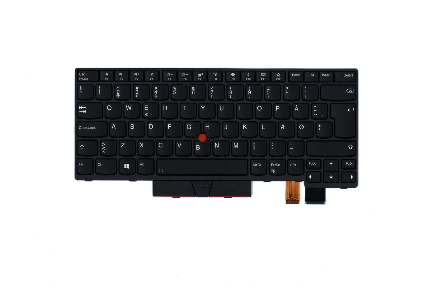 Lenovo ThinkPad T480 A485 Keyboard Danish Black Backlit 01HX468