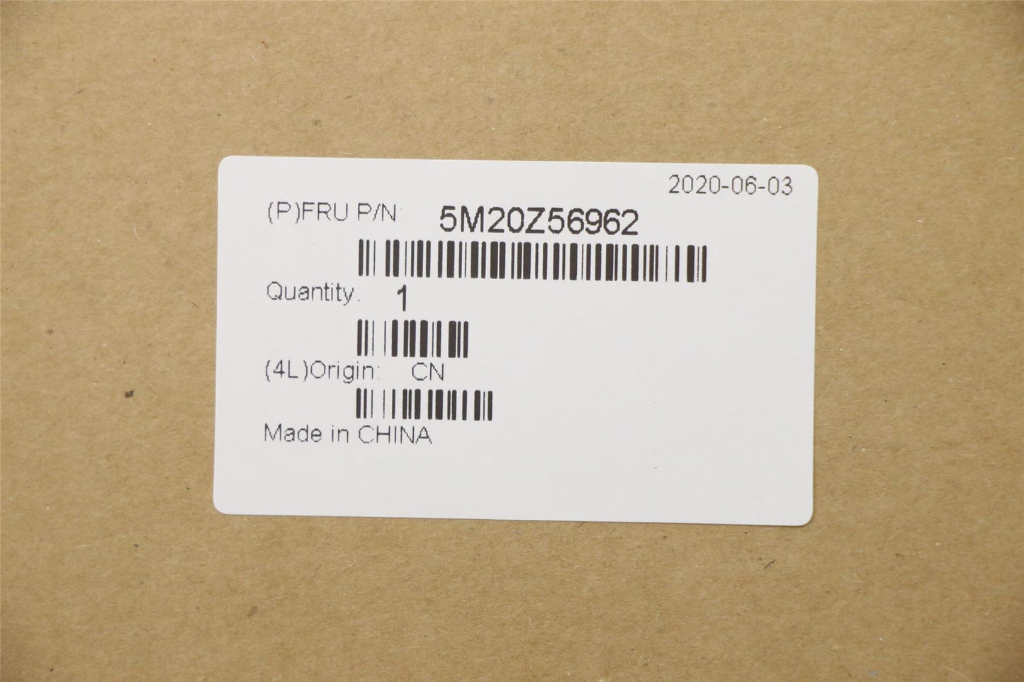 Lenovo 5M20Z56962 MECHANICAL FRU Smart Card Mylar
