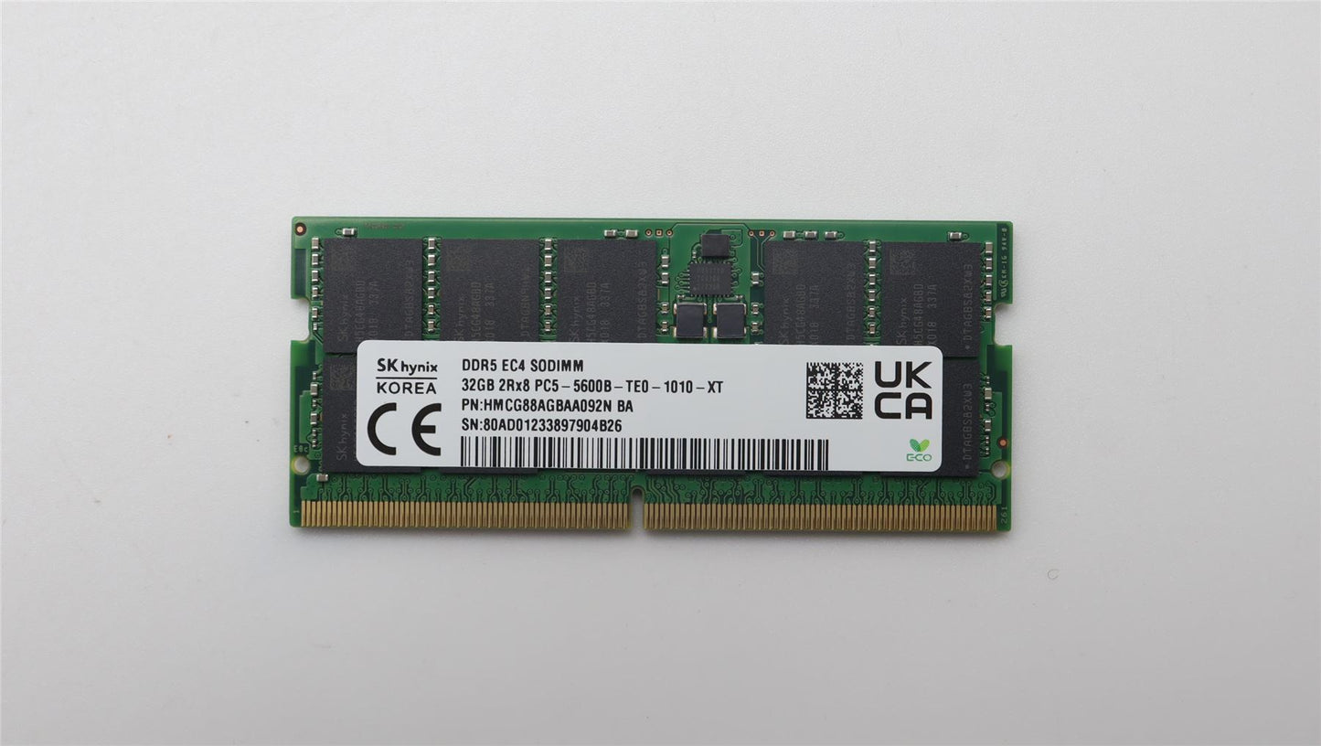 Lenovo MEMORY ECC SODIMM,32G,DDR5,5600,SK Hynix 5M31K03043