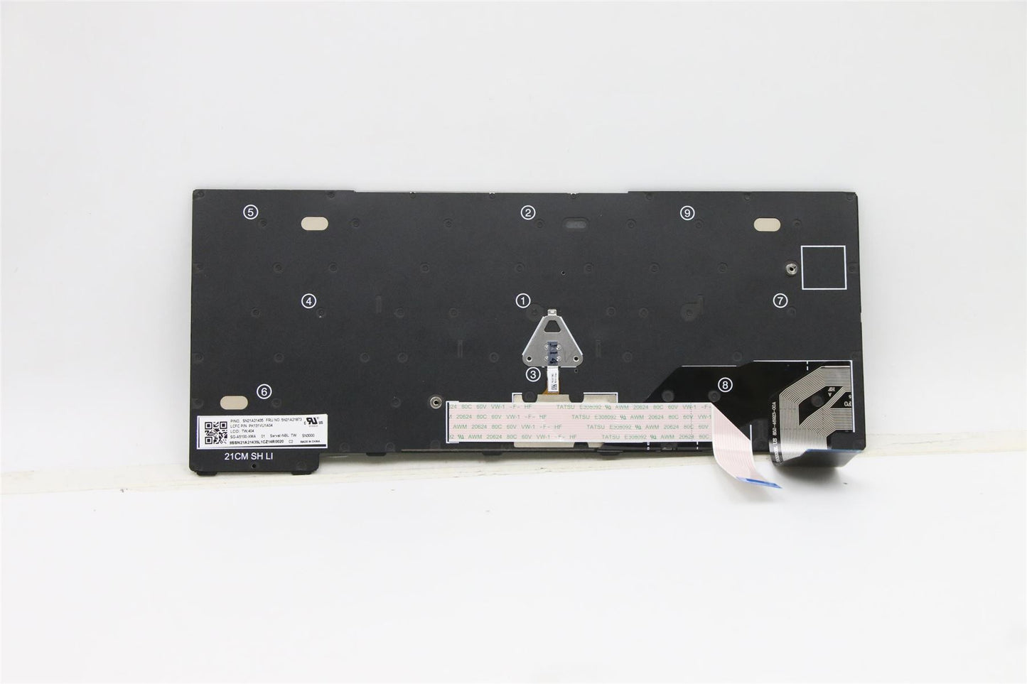 Lenovo ThinkPad X13 Gen 2 Keyboard Traditional Chinese Black Backlit 5N21A21873