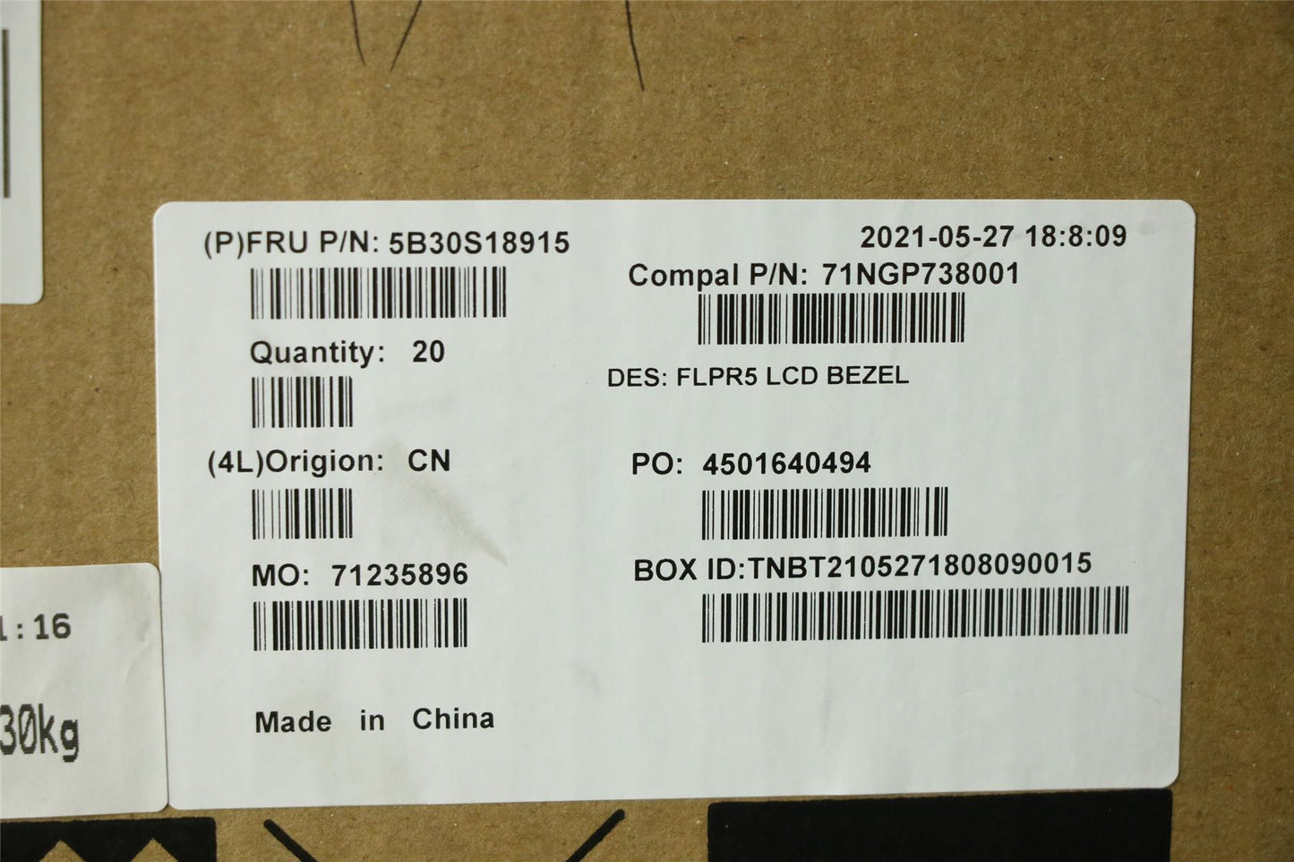 Lenovo Legion Y740-15IRHg Y740-15IRH Bezel front trim frame Cover 5B30S18915