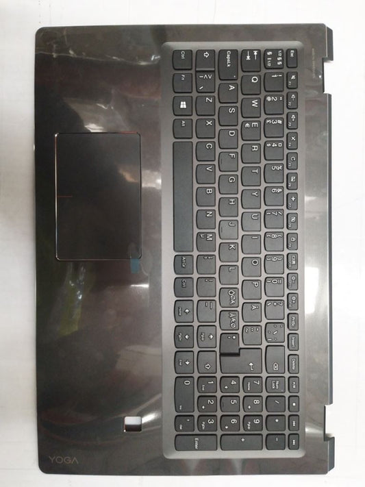 Lenovo Yoga 510-15IKB Keyboard Palmrest Top Cover Nordic Black 5CB0M32608
