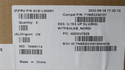 Lenovo Upper Case ASM_NORDIC C 82YA MGBL 5CB1L60091
