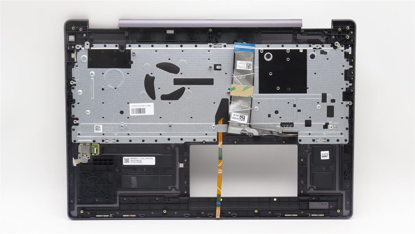 Lenovo Yoga 7 16IRL8 Keyboard Palmrest Top Cover Russian Storm Grey 5CB1L31849