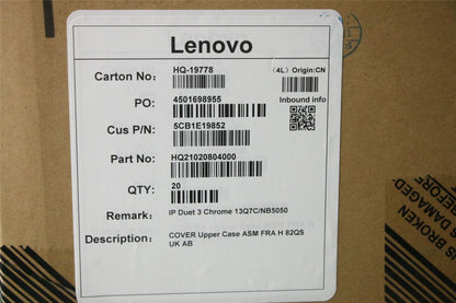 Lenovo Upper Case ASM FRA H 82QS UK AB 5CB1E19852