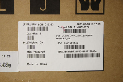 Lenovo Upper C82LM PL_ABLUD NFP NBLKB_UK 5CB1C13333