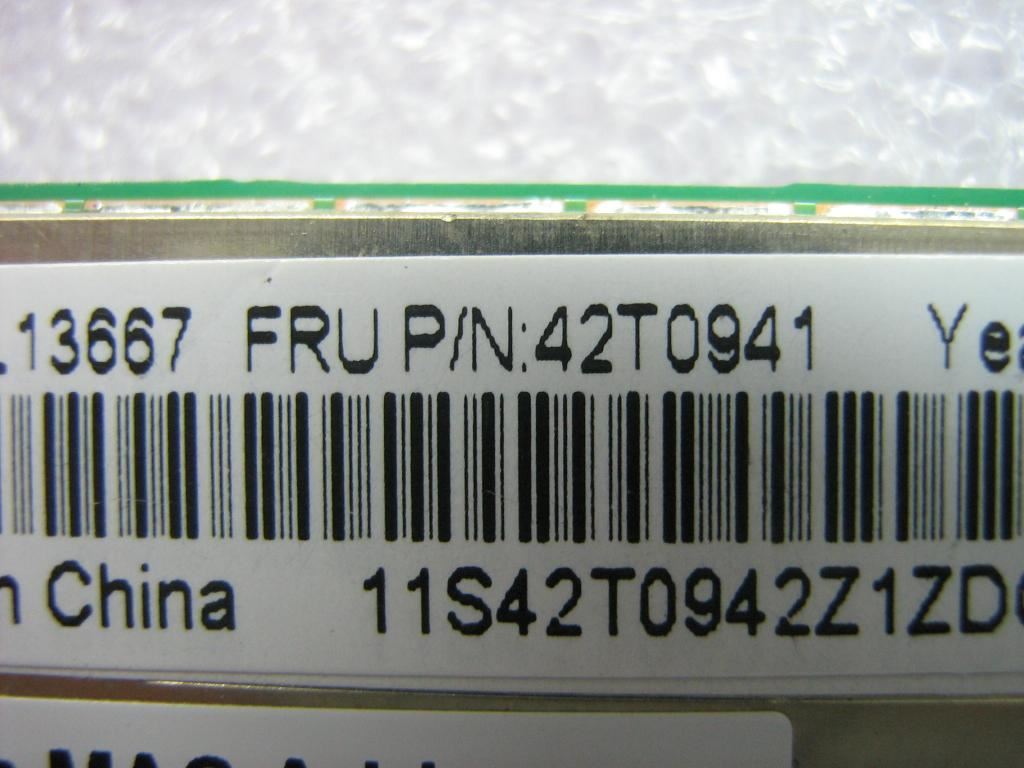 Lenovo FRU NelsonWLAN WiFi WLAN Board 42T0941