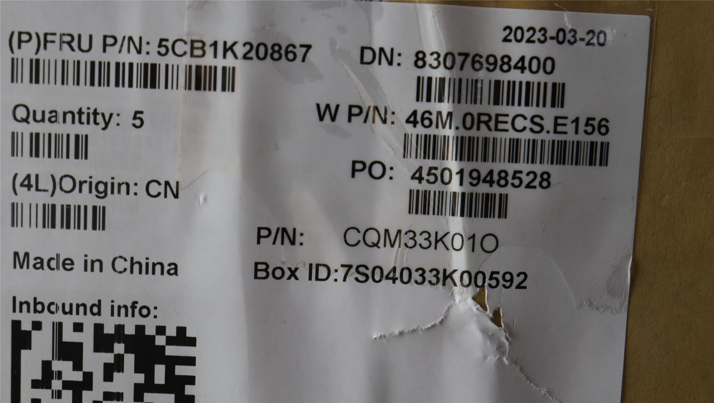 Lenovo Upper Case ASM_HUN W82XX SB BL 5CB1K20867