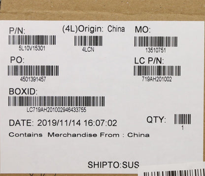 Lenovo Skids FRU SYSTEM label, Silver 5L10V15301