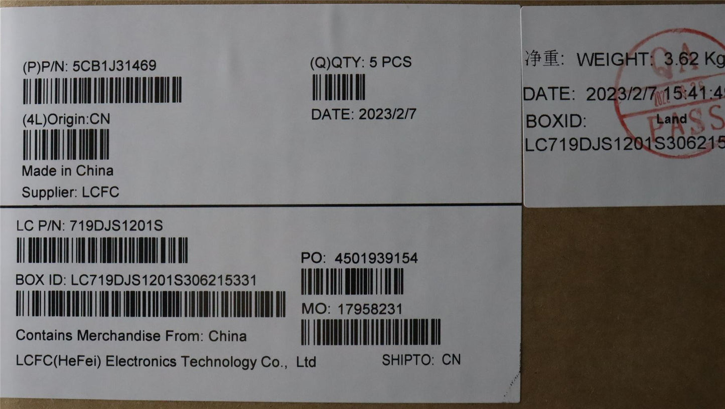 Lenovo Upper Case ASM_ITA L82UG OG_RGB 5CB1J31469