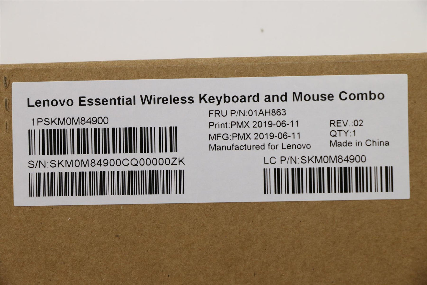 Lenovo ThinkStation P320 P330 P330 2nd Gen Wireless Keyboard Mouse Black 01AH863