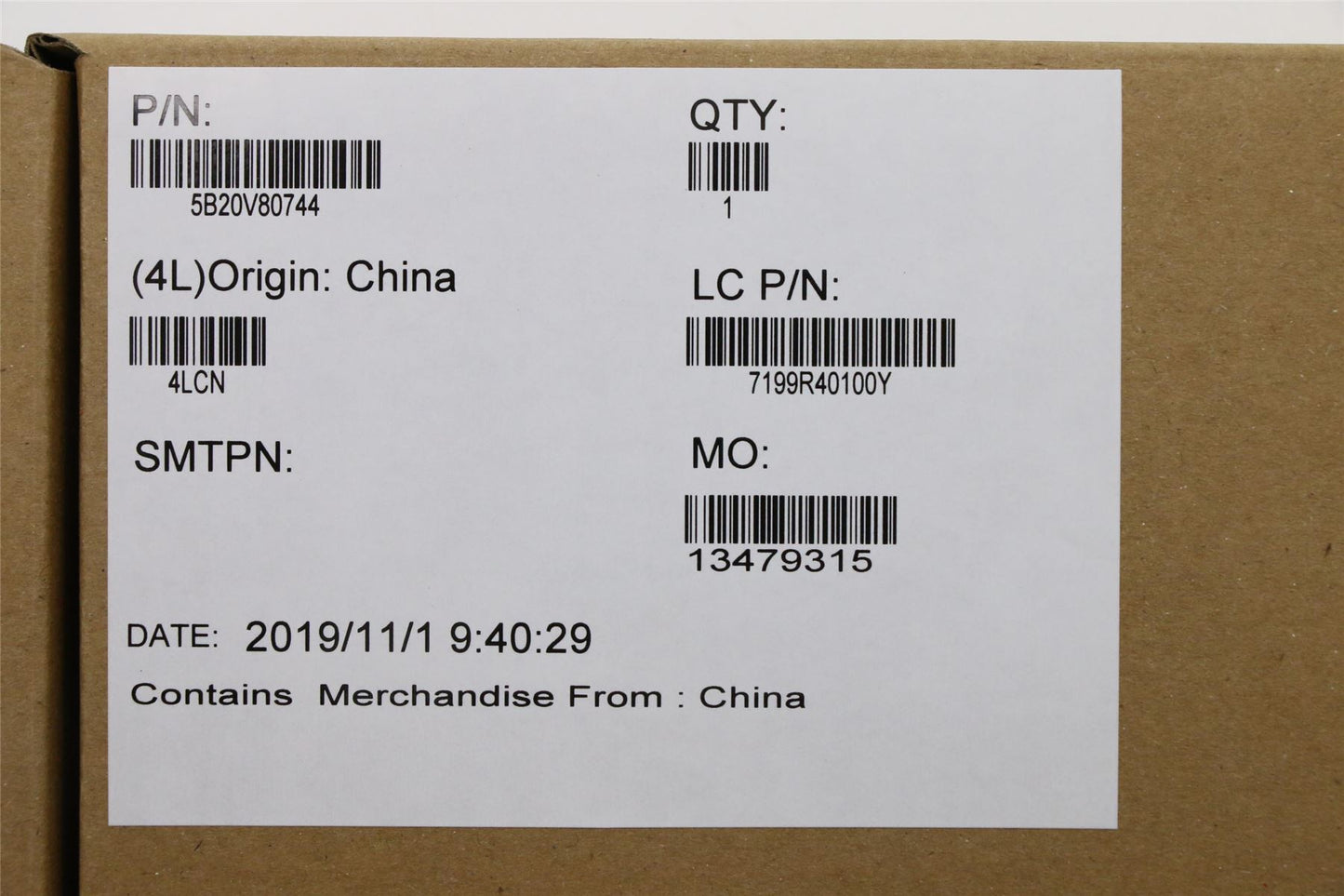 Lenovo 5B20V80744 BDPLANAR i7-8565U 550X NOK N-TPM(HW)