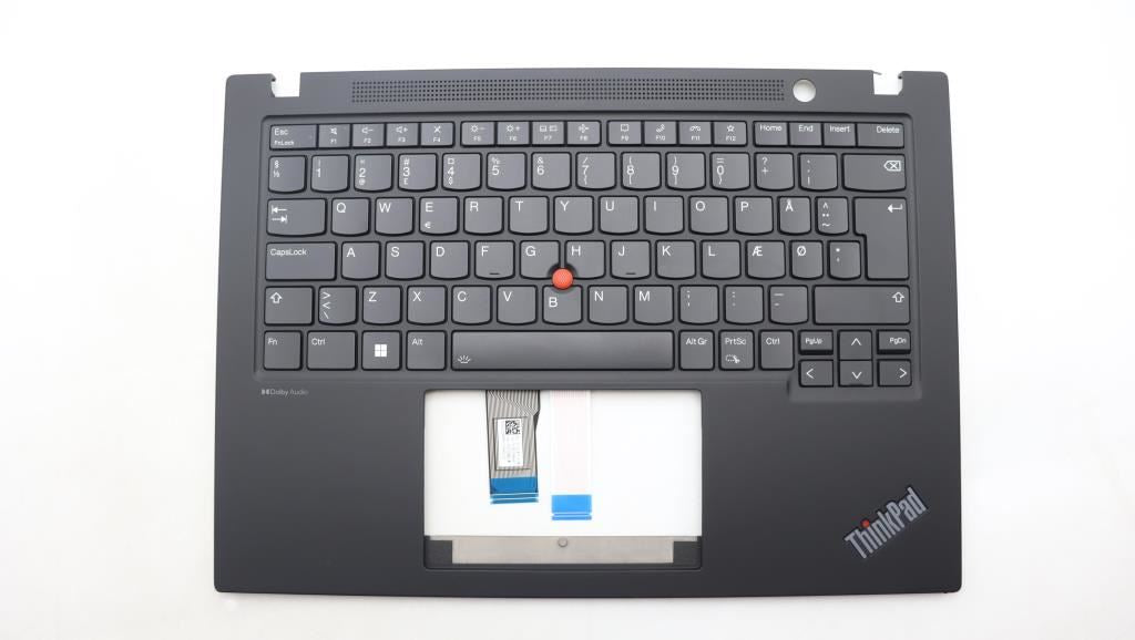 Lenovo ThinkPad T14s Gen 4 Keyboard Palmrest Top Cover Danish Black 5M11J05874