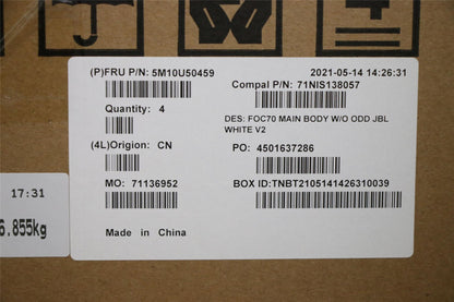 Lenovo NEW MAIN_BODY_ASSY_WHITE_WO_ODD 5M10U50459
