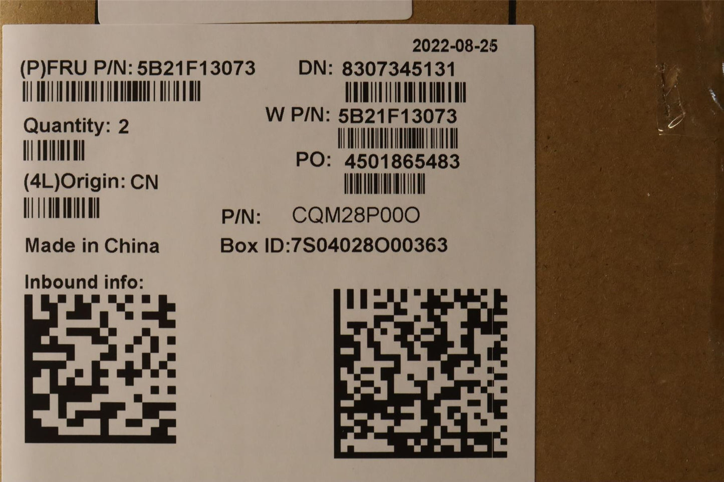 Lenovo MBW21ATNOK COREI5 8G dTPM WW 5B21F13073