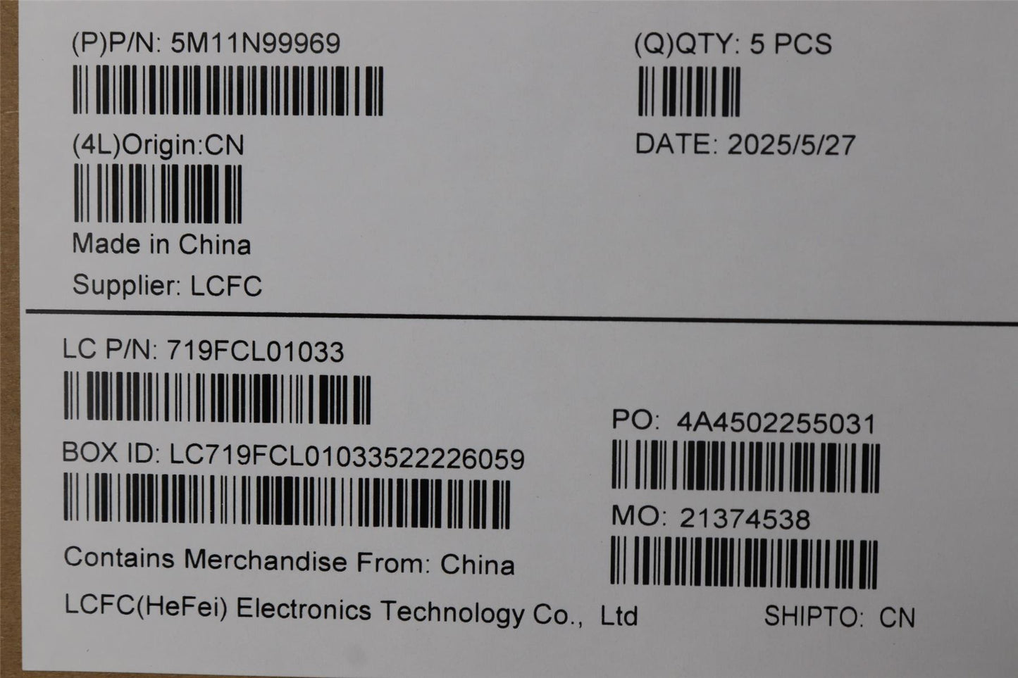 Lenovo MECH_ASM FRU GER (TRI) UK BK 5M11N99972