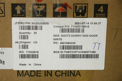 Lenovo MECHANICAL Cover Non EOU,Dummy HDD,WH 5M20U50878