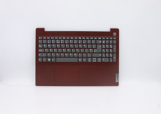 Lenovo IdeaPad 3-15ARE05 3-15IIL05 Palmrest Cover Keyboard UK Red 5CB0X57627