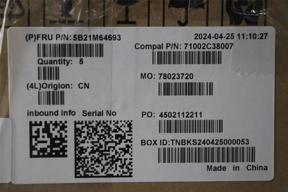 Lenovo C83D0 NOK CORE7_150U UMA 16G RM 5B21M64693