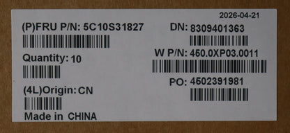 Lenovo W83RK I/O Cable 5C10S31827