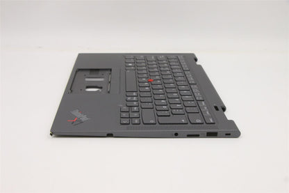 Lenovo Yoga X1 6th Keyboard Palmrest Top Cover Danish Grey 5M11C40996