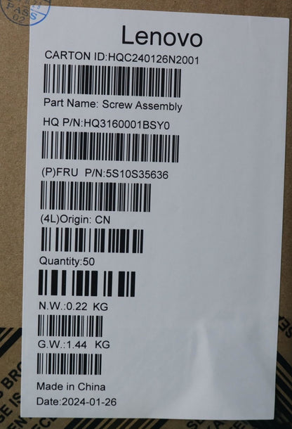 Lenovo SCREW Screw Pack H 83DR 5S10S35636