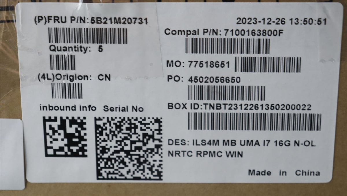 Lenovo C83DA WIN ULT7_155H UMA16G L RM 5B21M20731