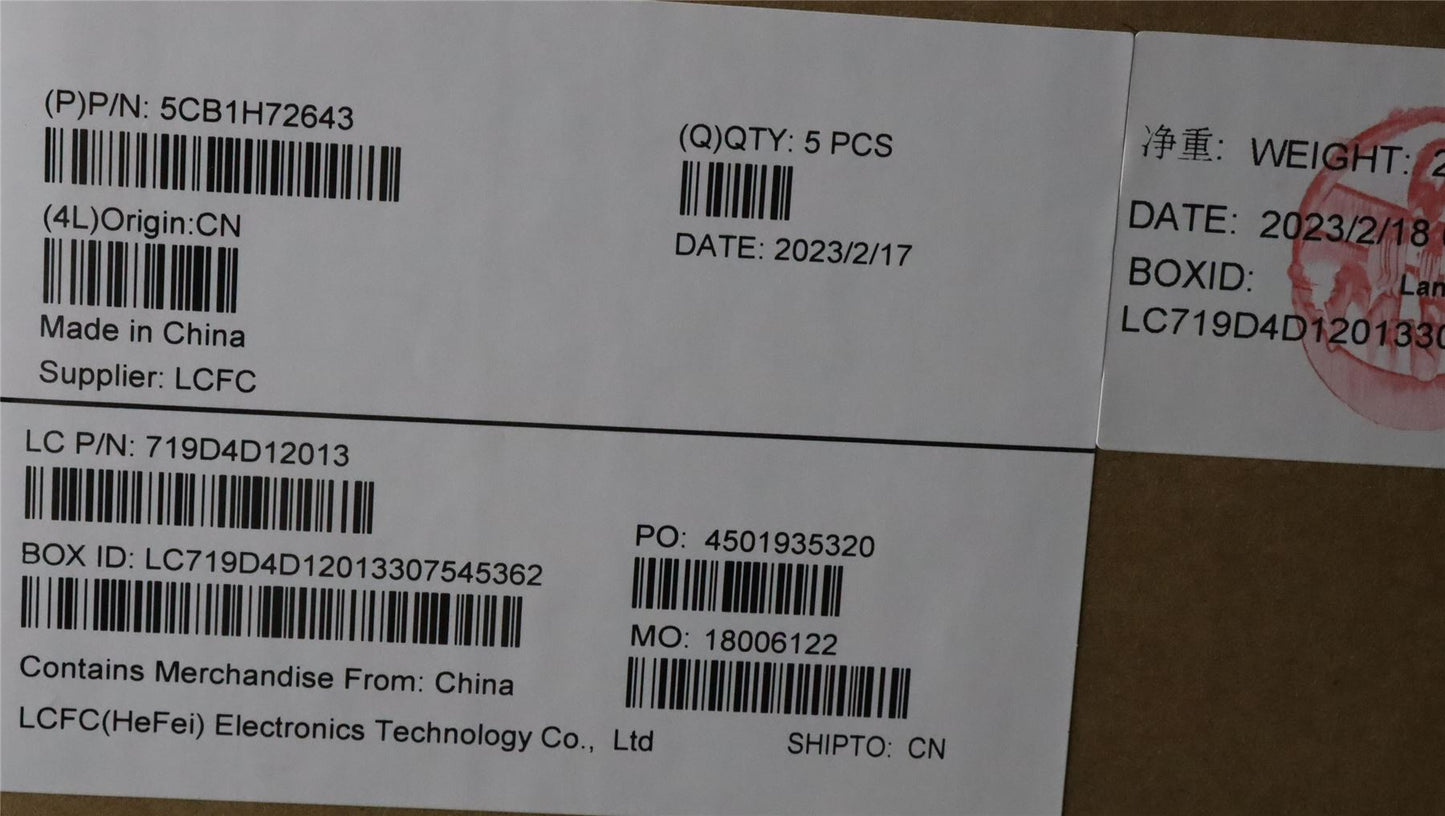 Lenovo Upper Case ASM_ITA L82RM AG_FP 5CB1H72643
