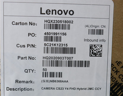 Lenovo ThinkPad K14 G2 IRU E14 Gen 5 Webcam Web Cam Camera Cam 5C21K12315