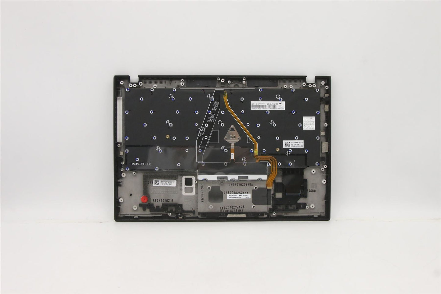 Lenovo ThinkPad X1 8th Gen Keyboard Palmrest Top Cover Deep Black 5M10Z27443