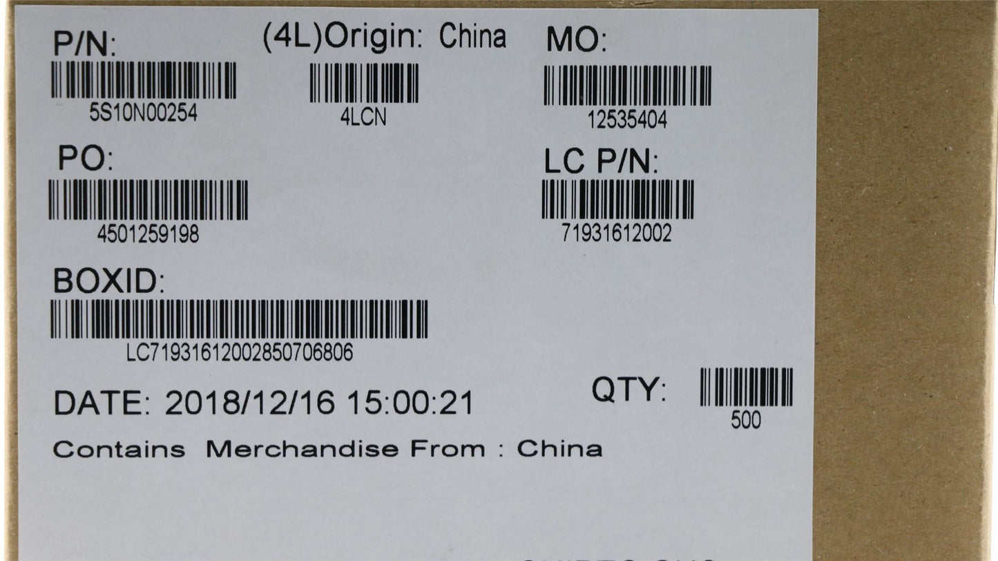 Lenovo 5S10N00254 SCREW Screw L 80WK D Cover to Upper