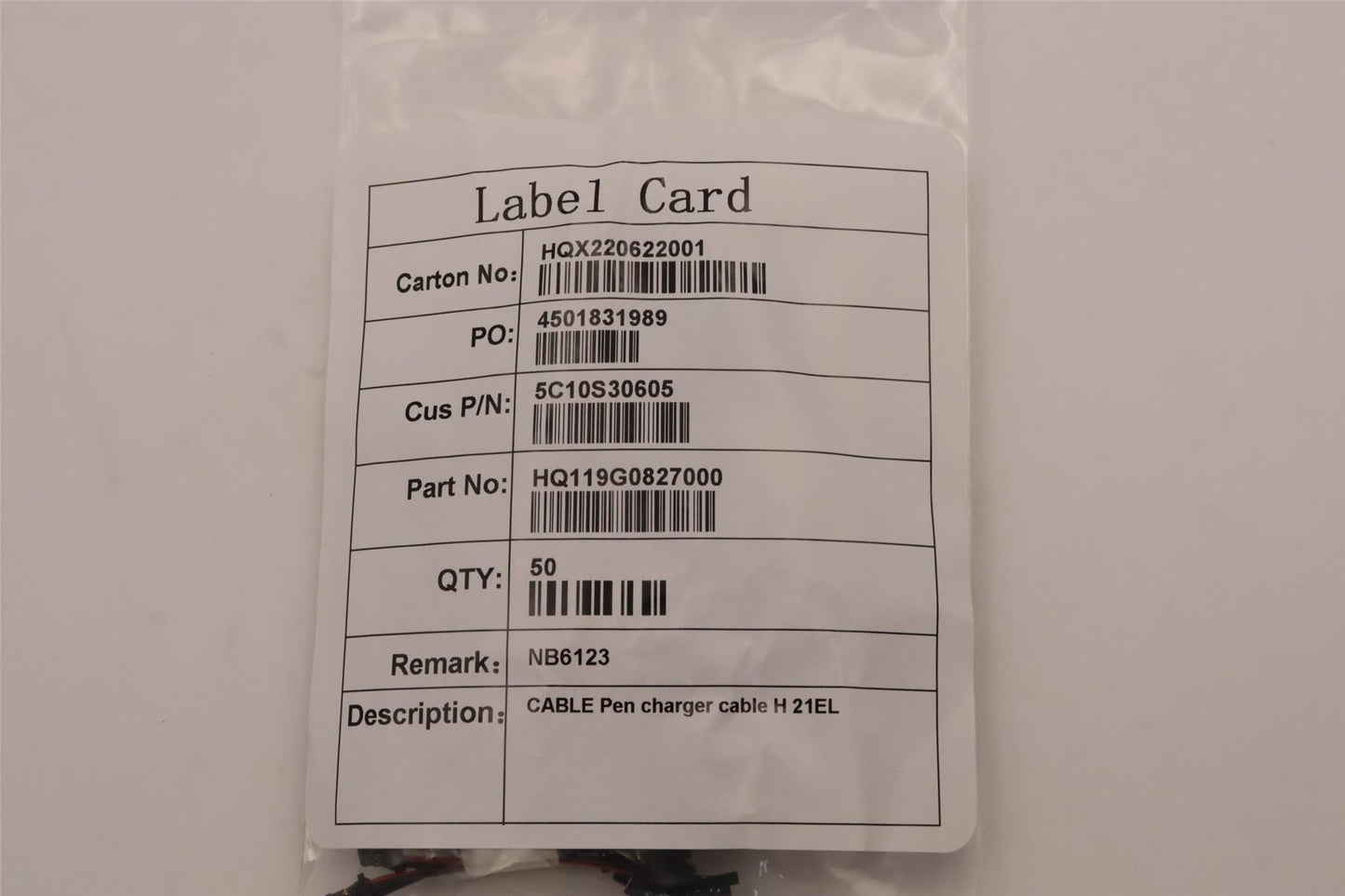 Lenovo Pen charger cable H 21EL 5C10S30605