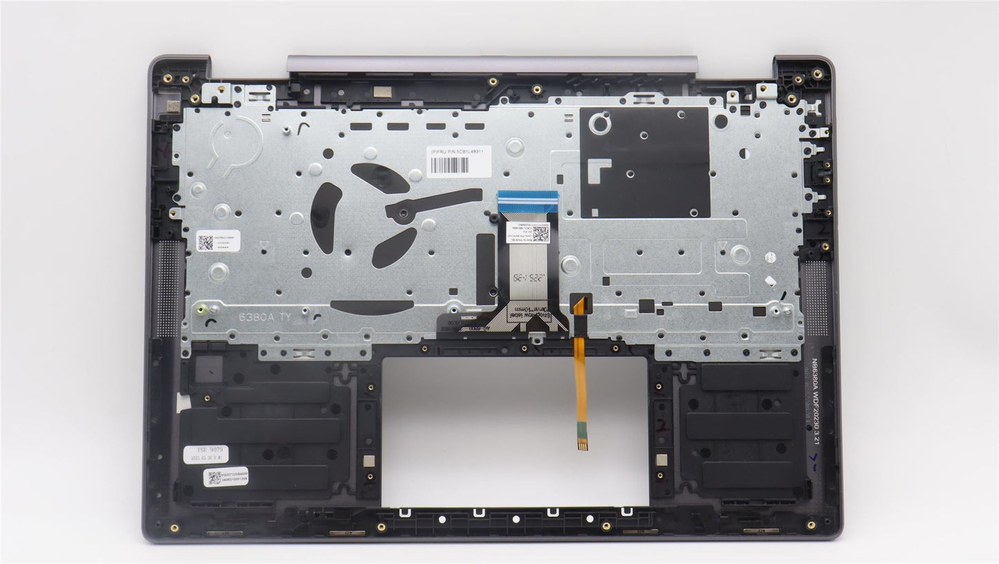 Lenovo Yoga 7 14ARP8 Keyboard Palmrest Top Cover Belgian Storm Grey 5CB1L48311