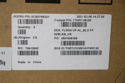 Lenovo Upper C81YH AL_BLU FP BLKB_UK 5CB0Y89321