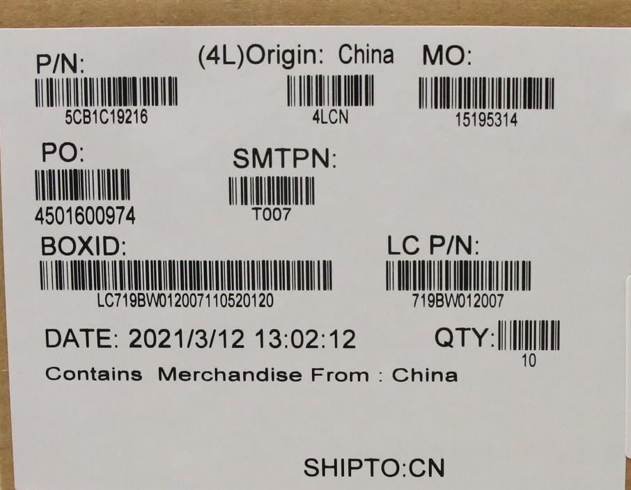 Lenovo Lower Case L 82KD BLK 5CB1C19216