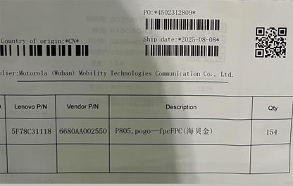 Lenovo TB710FU PG PIN_SeaShell&*6680AA002550 CS Board 5F78C31118
