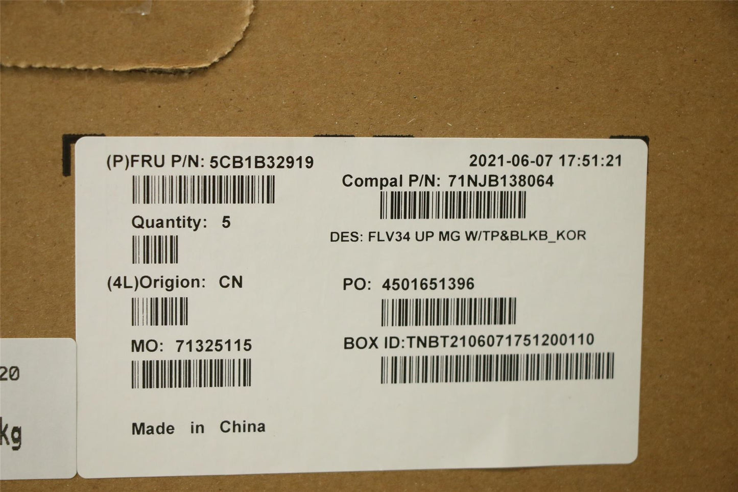 Lenovo Upper Case ASM_KOR C 20VD MGBL 5CB1B32919