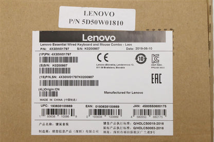 Lenovo FRU Essentialwiredcombo-Laos Keyboard 5D50W01810