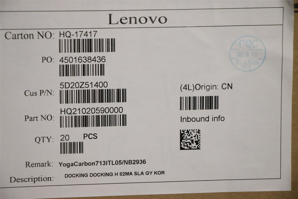 Lenovo DOCKING H 82MA SLA GY KOR 5D20Z51400