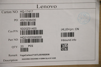 Lenovo DOCKING H 82MA SLA GY KOR 5D20Z51400