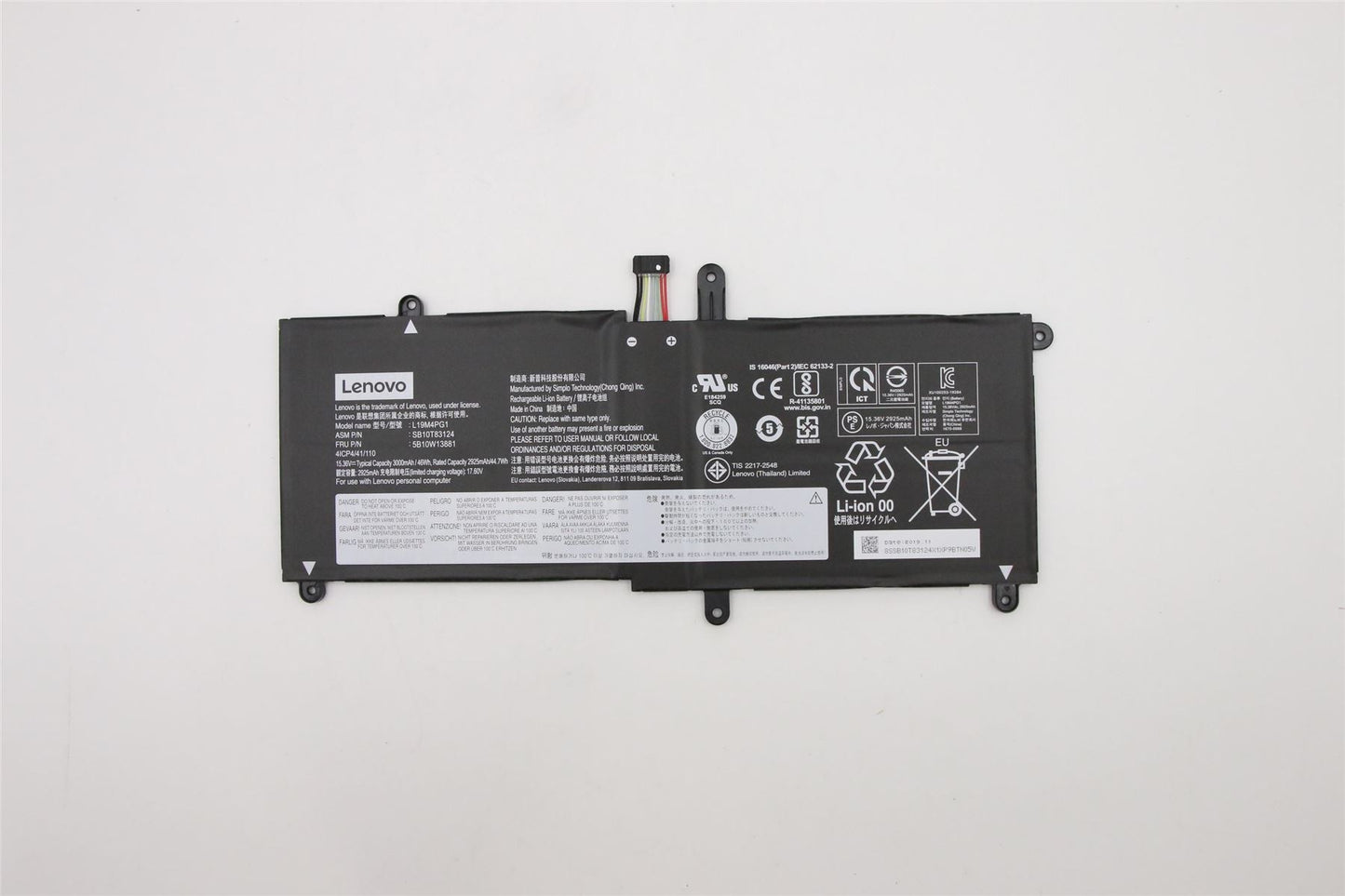 Lenovo Yoga 11e 6 Battery 45Wh 5B10W13881