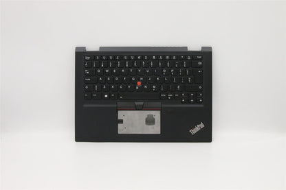 Lenovo Yoga X390 Keyboard Palmrest Top Cover French Canadian Black 02HL646