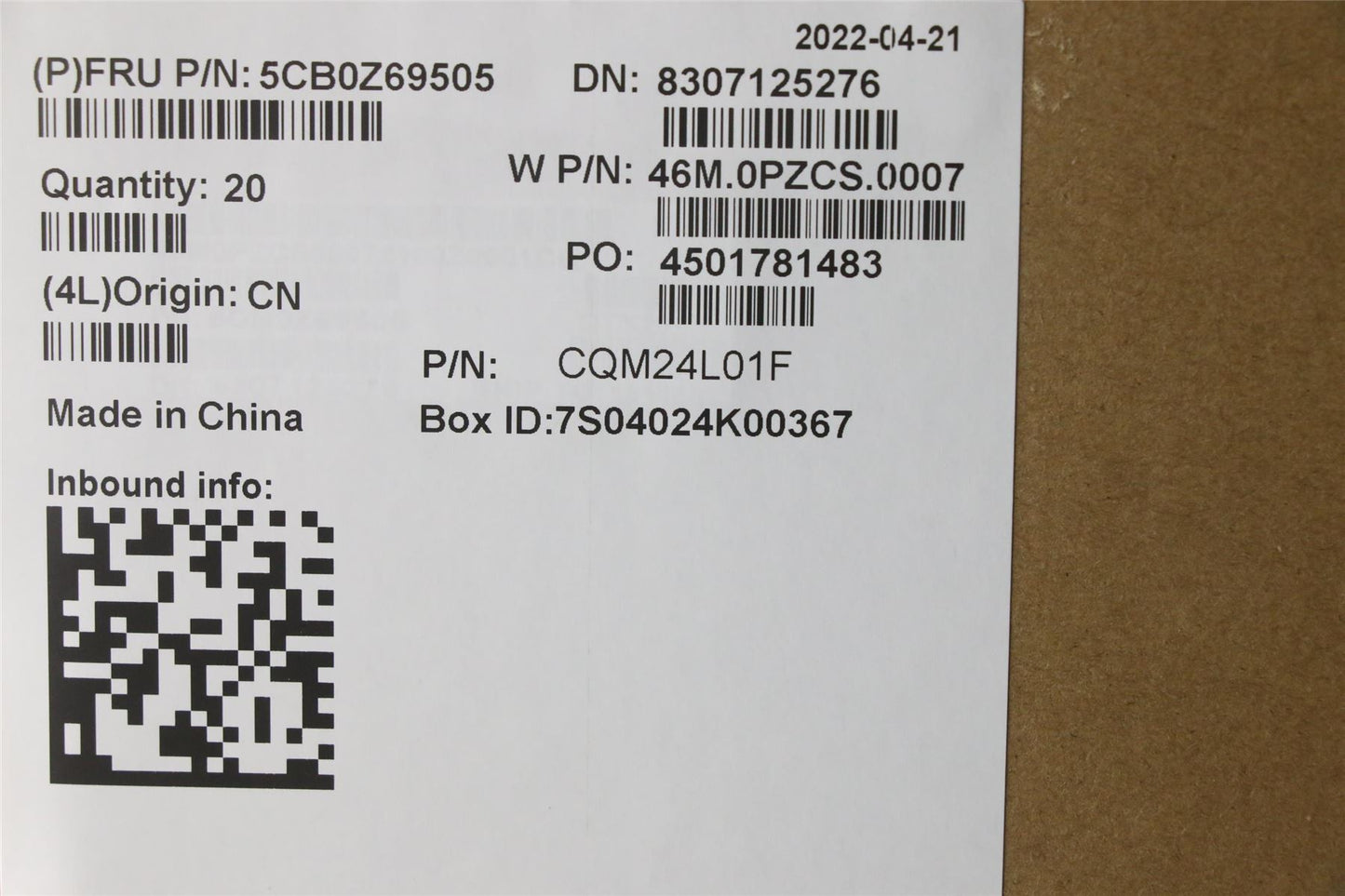 Lenovo FRU COVER A COVER,ASM,AL,3.0T,WLAN 5CB0Z69505