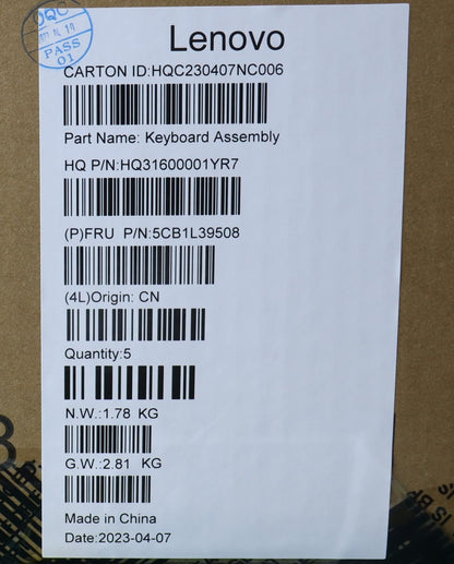 Lenovo Yoga 7 14IRH8 Palmrest Cover Touchpad Keyboard Bulgarian 5CB1L39508