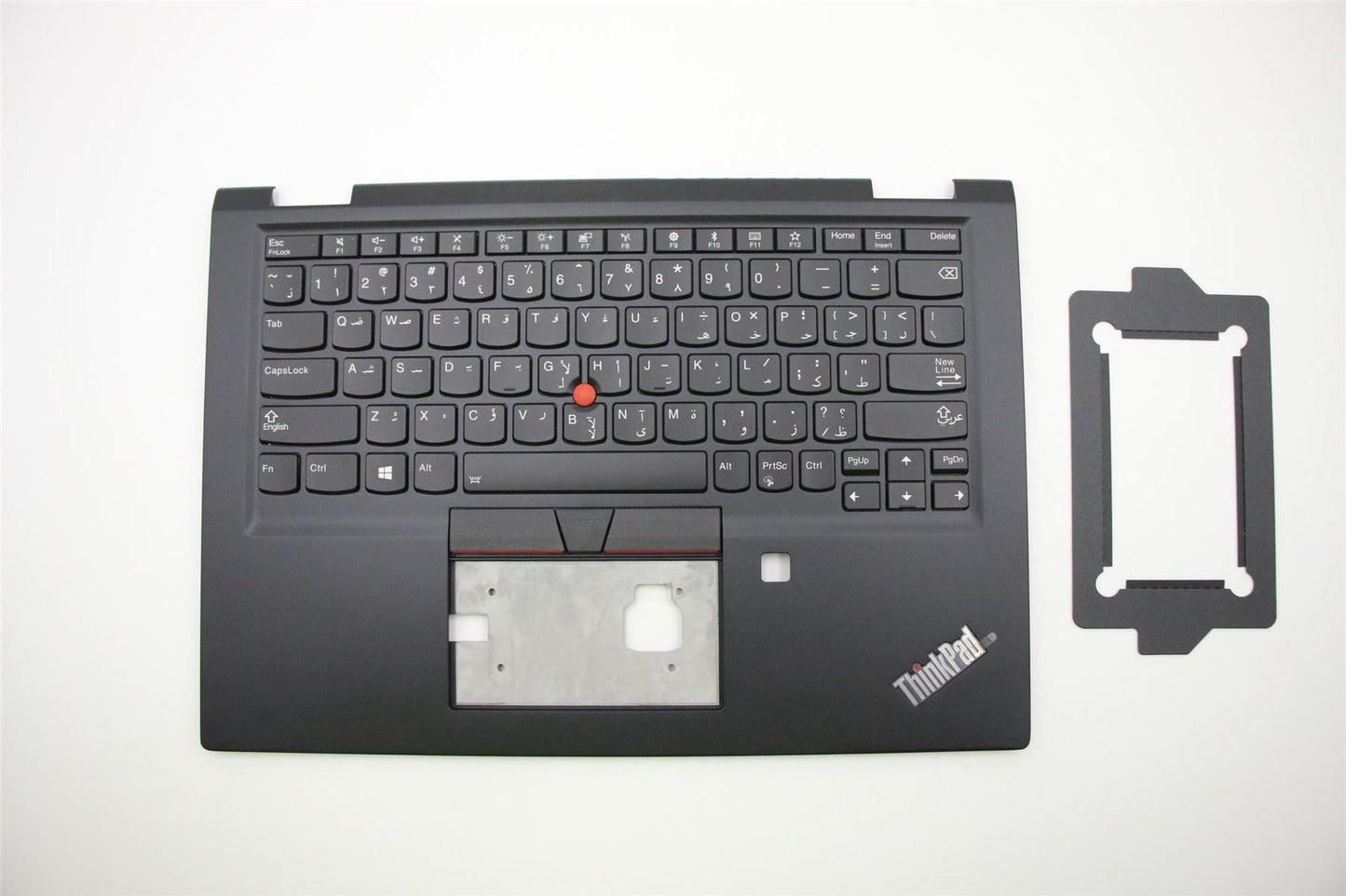 Lenovo Yoga X390 Keyboard Palmrest Top Cover Arabic Black Backlit 02HL506