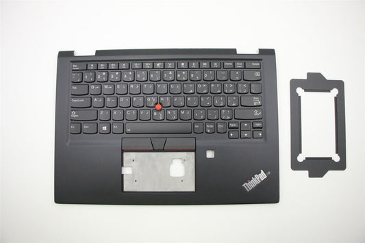 Lenovo Yoga X390 Keyboard Palmrest Top Cover Arabic Black Backlit 02HL506