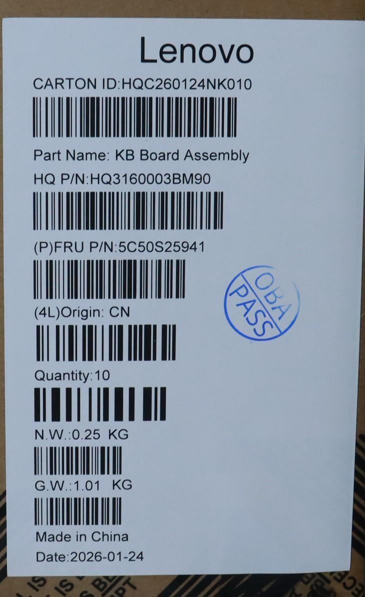 Lenovo CARDPOP 83S1 W/ PCB ADH ToF Board 5C50S25941