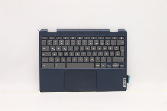 Lenovo Flex 3 11IJL6 Palmrest Cover Touchpad Keyboard German Blue 5CB1D05168