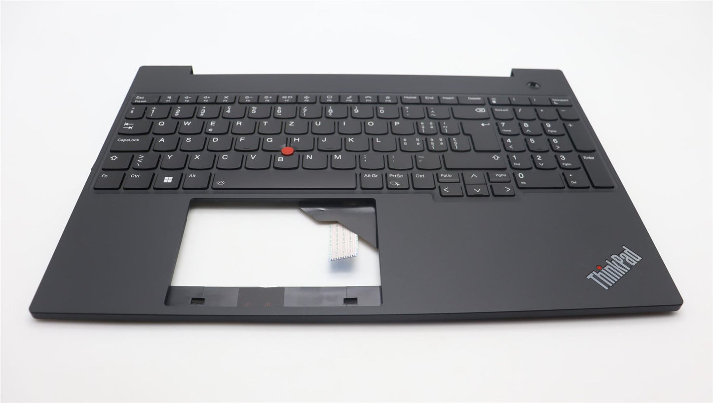Lenovo ThinkPad E16 Gen 1 Palmrest Cover Keyboard Swiss Black Backlit 5M11J05717