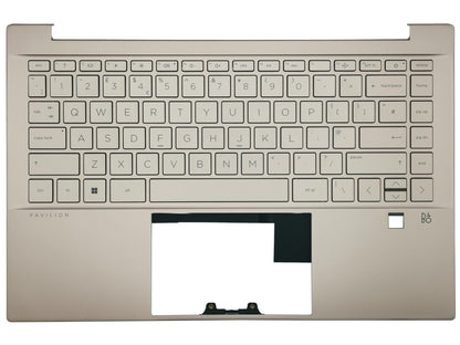 HP Pavilion 14-DV Palmrest Cover Keyboard UK Silver M16654-031